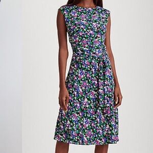 Lauren Ralph Lauren Georgette Floral Dress Midi Size 4 Petite
